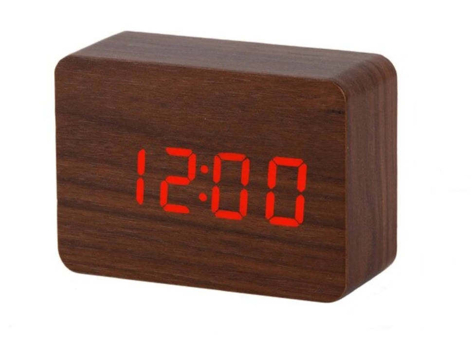 Wood alarm clock